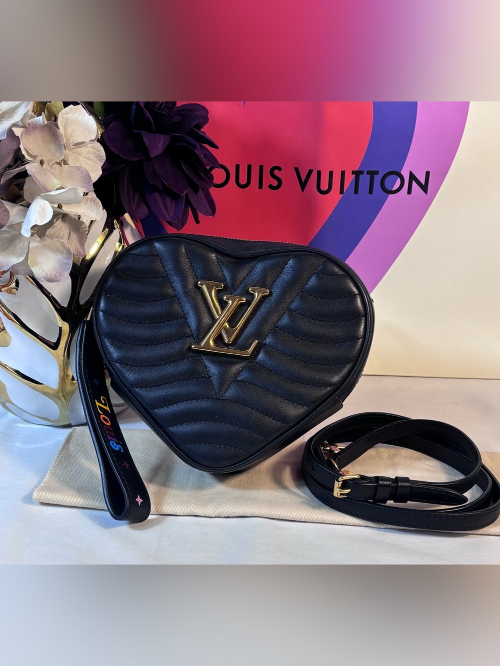 Louis Vuitton New Wave Black Heart Crossbody